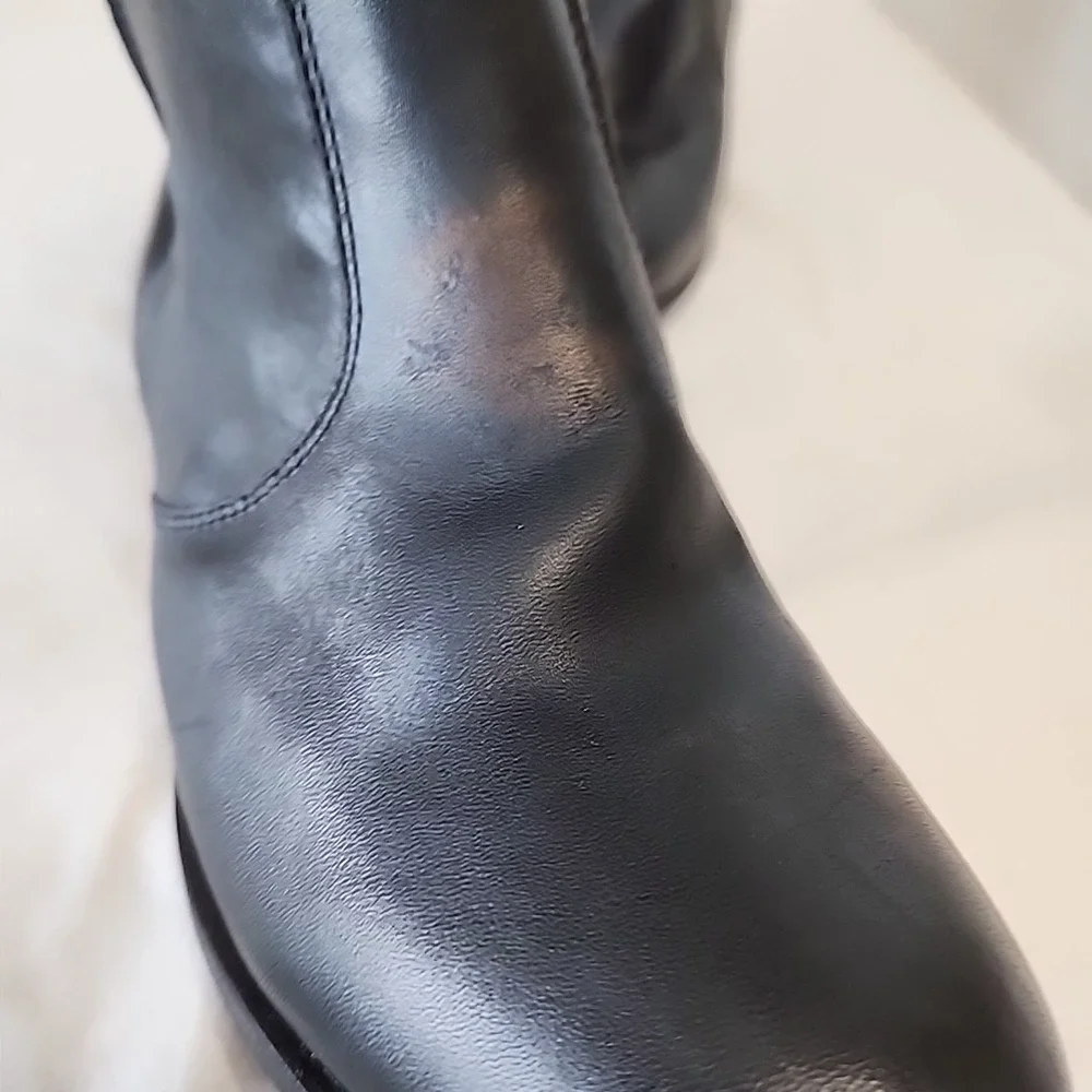 Sandro Moscoloni For Her Ribbed Gore Boot Black Chelsea Style Women's 38 (8)‎